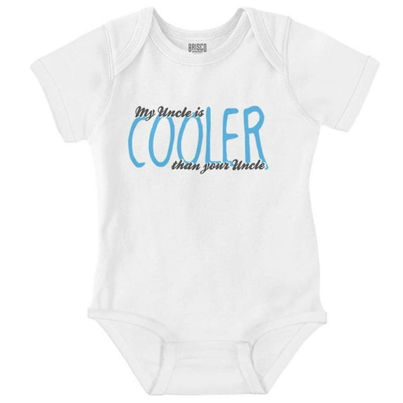 My Uncle is Cooler than Yours Cute Romper Boys or Girls Infant Baby Brisco Brands NB