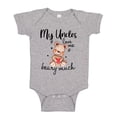 thumbnail image 1 of My Uncles Love Me Beary Much Baby Bodysuit One Piece NB Athletic Heather, 1 of 3