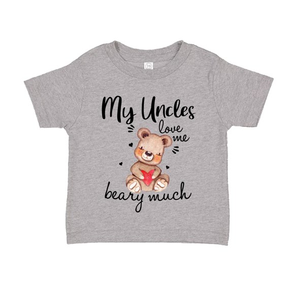 My Uncles Love Me Beary Much Toddler T-Shirt 2T Athletic Heather