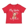 thumbnail image 1 of My Uncles Love Me Beary Much Toddler T-Shirt 3T Red, 1 of 3