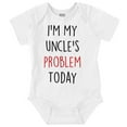 thumbnail image 1 of My Uncles Problem Today Nephew Niece Romper Boys or Girls Infant Baby Brisco Brands 18M, 1 of 6