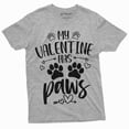 thumbnail image 1 of My Valentine Has Paws Dog Cat Person T-Shirt Pet Lover Valentine'S Gift Shirt (Large Grey), 1 of 6