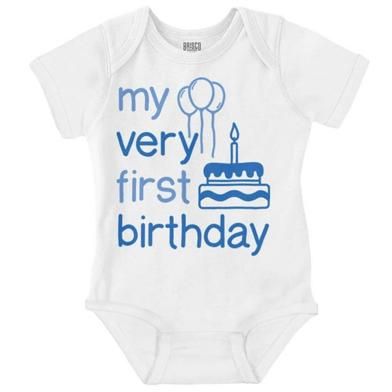My Very First Birthday One Year Old Romper Boys or Girls Infant Baby Brisco Brands 18M