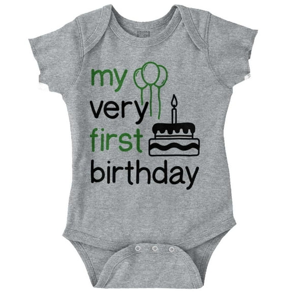 My Very First Birthday One Year Old Romper Boys or Girls Infant Baby Brisco Brands 18M