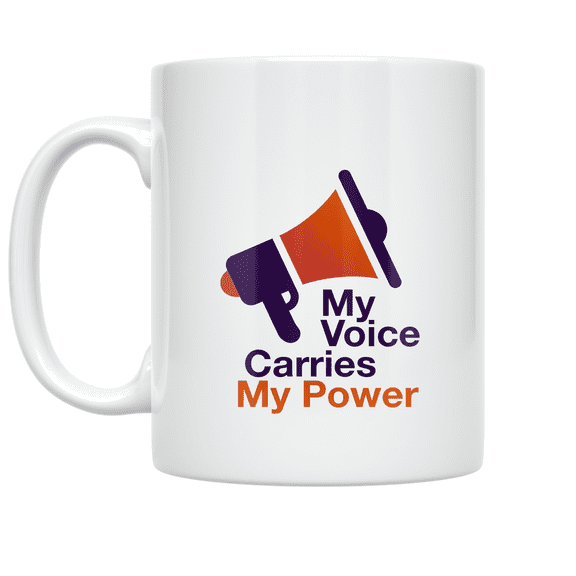 My Voice Carries My Power - Public Speaking Enthusiast - 11 oz Ceramic Coffee Mug