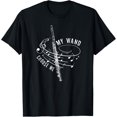 thumbnail image 1 of My Wand Chose Me Flute Player Flutist Marching Band Music T-Shirt men and women can wear,black,white,creative gift, 1 of 4