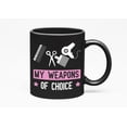 thumbnail image 1 of My Weapons of Choice feat. Barber Tools, Black 11oz Ceramic Mug, 1 of 5