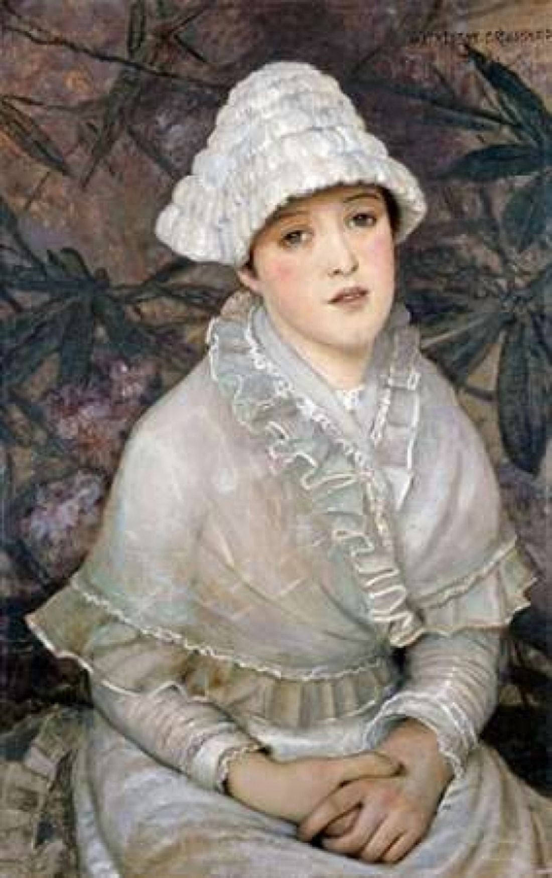 My Wee White Rose Canvas Art - John Atkinson Grimshaw (12 x 18)
