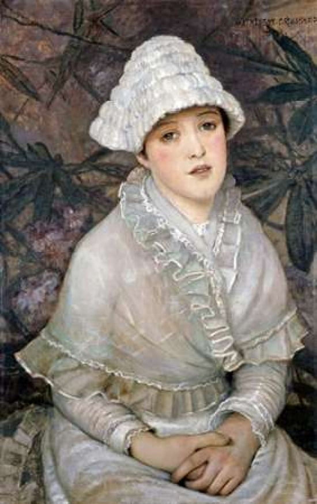 My Wee White Rose Canvas Art - John Atkinson Grimshaw (24 x 36)