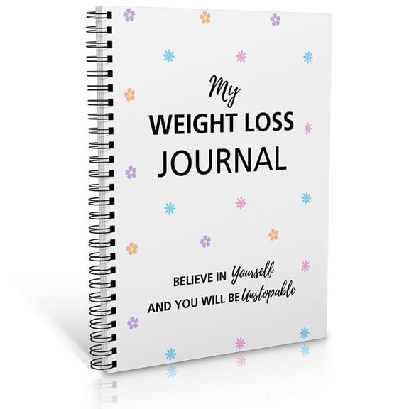 My Weight Loss Journal, Diet and Exercise Planner Notebook, Fitness Goal Tracker with Meal Log, Motivational Health Diary