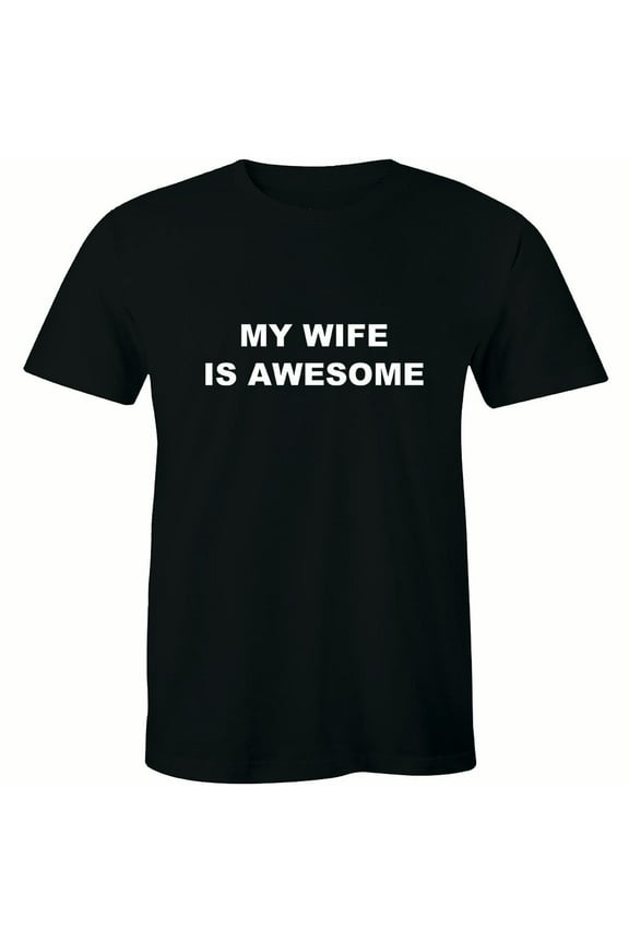 My Wife Is Awesome Soft Cute Valentine's Day Gift Husband Gift Men's T-Shirt