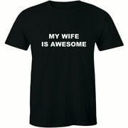 My Wife Is Awesome Soft Cute Valentine's Day Gift Husband Gift Men's T-Shirt