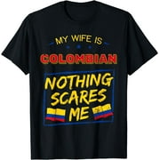 My Wife Is Colombian Republic of Colombia Heritage Flag T-Shirt