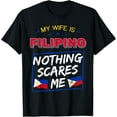 thumbnail image 1 of My Wife Is Filipino Republic Of The Philippines Roots Flag T-Shirt mens t shirt，black，women，funny，misfits，men，journey，t-shirt, 1 of 4