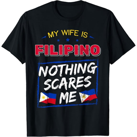 My Wife Is Filipino Republic Of The Philippines Roots Flag T-Shirt mens t shirt,black,women,funny,misfits,men,journey,t-shirt