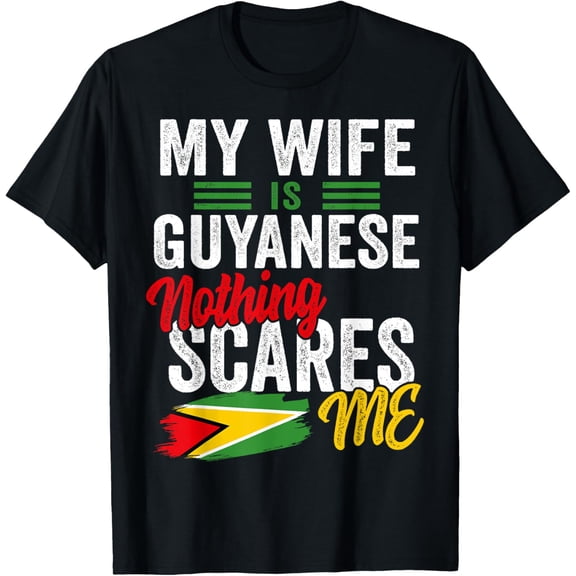 My Wife Is Guyanese Guyana Heritage Roots Flag Souvenir Men T-Shirt