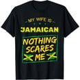 thumbnail image 1 of My Wife Is Jamaican Jamaica Heritage Proud Roots Flag Pride T-Shirt, 1 of 3