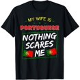 thumbnail image 1 of My Wife Is Portuguese Portugal Heritage Roots Flag Pride T-ShirtMen and women, Black T-shirt, size: Extra large, 1 of 4