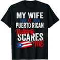 thumbnail image 1 of My Wife Is Puerto Rican Puerto Rico Heritage Flag Souvenir T-Shirt, 1 of 3