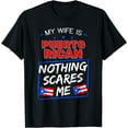 thumbnail image 1 of My Wife Is Puerto Rican Puerto Rico Heritage Roots PR Flag T-Shirt Black Large, 1 of 4