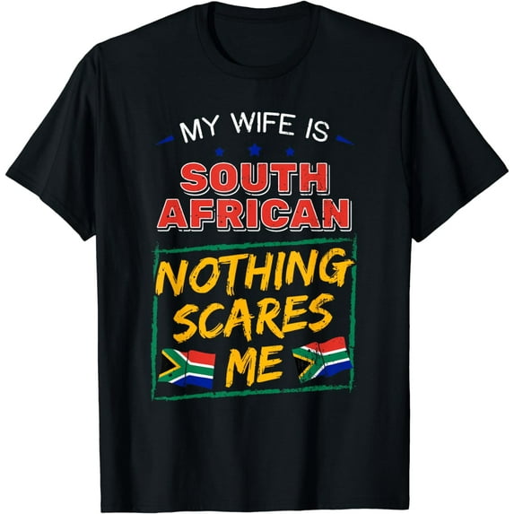 My Wife Is South African South Africa Heritage Roots Flag T-Shirt mens t shirt，black，women，funny，misfits，men，journey，t-shirt