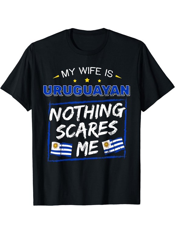 My Wife Is Uruguayan Uruguay Oriental Heritage Roots Flag T-Shirt
