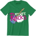 thumbnail image 1 of My Wife Rocks Funny Wedding Guitar Wife Valentines Day T-Shirt, 1 of 4