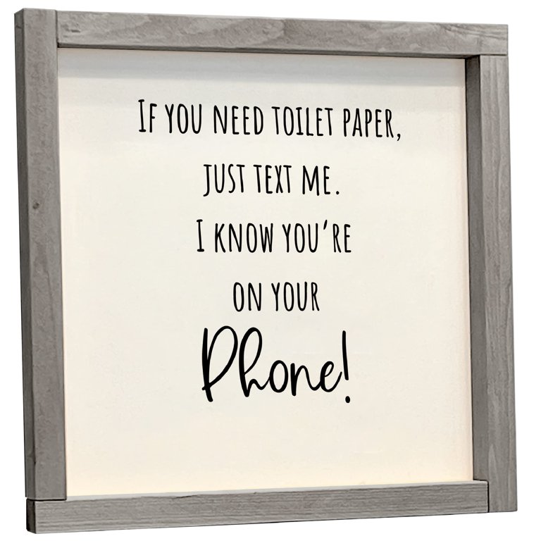 PHOPAGO 4-Pack Kids Bathroom Metal Signs - Colorful Cute Decor, 8x12 Inch, Waterproof Prints