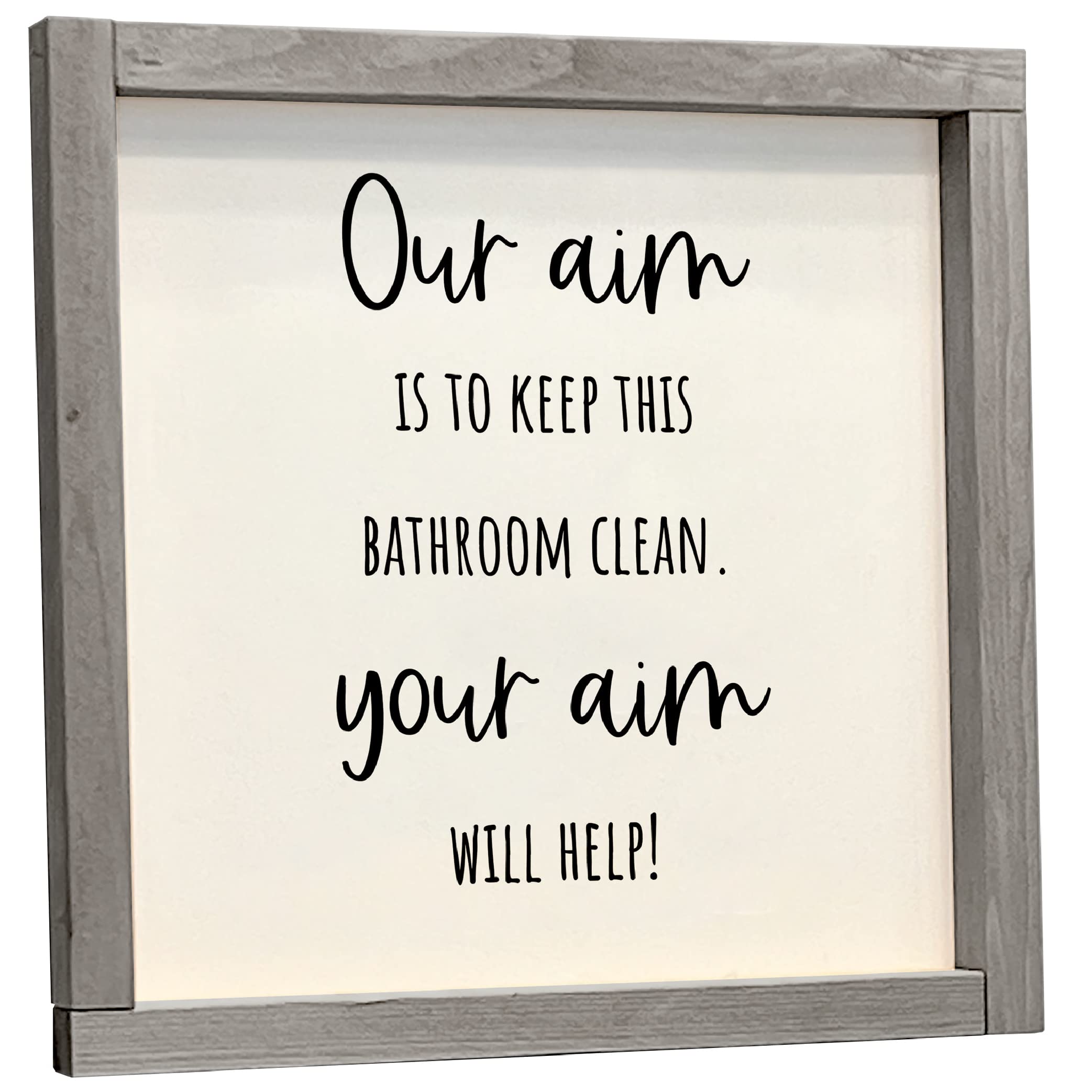 The Stupell Home Decor Black and White Restroom Crossword Puzzle Sign