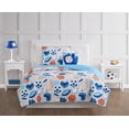 thumbnail image 1 of My World All Star Grey and Blue Polyester 4-Piece Full Quilt Set, Sports Themed, for Kids, Oeko-TEX Certified, 1 of 6