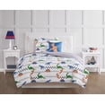 thumbnail image 1 of My World Dino Tracks 100% Microfiber Polyester  4 Piece Full Comforter Set, All Season, Adult and Teen Sizes, OEKO-TEX Certified, 1 of 6