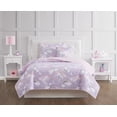 thumbnail image 1 of My World Rainbow Unicorn 100% Microfiber Polyester  3 Piece Twin Quilt Set in Purple and Pink, All Season, Adult and Teen Sizes, OEKO-TEX Certified, 1 of 6