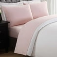 thumbnail image 1 of My World Anytime Solid 100% Microfiber Polyester Deep Pocket Blush 4-Piece Full, All Season, Adult and Teen Sizes, OEKO-TEX Certified, 1 of 5