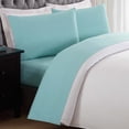 thumbnail image 1 of My World Anytime Solid 100% Microfiber Polyester Deep Pocket Turquoise 3-Piece Twin XL, All Season, Adult and Teen Sizes, OEKO-TEX Certified, 1 of 5