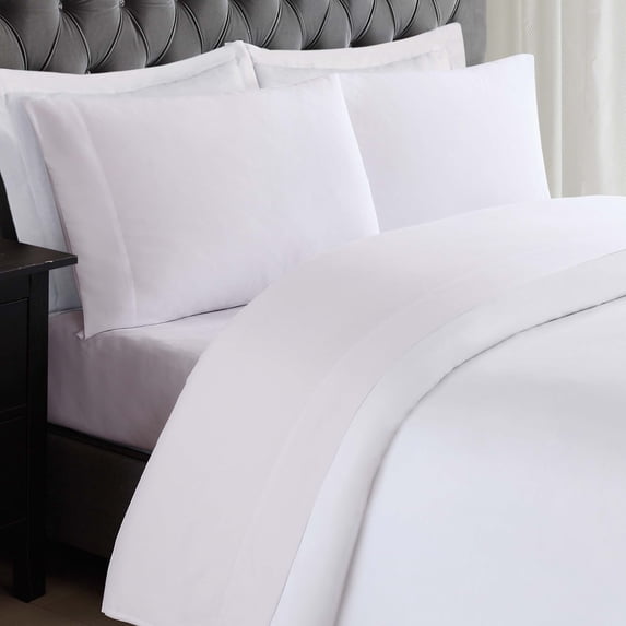 My World Anytime Solid 100% Microfiber Polyester Deep Pocket White 3-Piece Twin, All Season, Adult and Teen Sizes, OEKO-TEX Certified