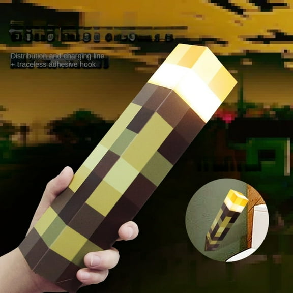 My World Torch Small Night Lamp Surrounding the Game MC Torch Toy Model Atmosphere Decorative Light Birthday Gift