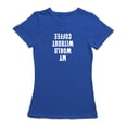 thumbnail image 1 of My World Without Coffee Backwards Funny Women's T-shirt, 1 of 1