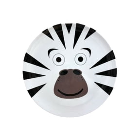 My Zoo animals Children Plate w Zebra Face