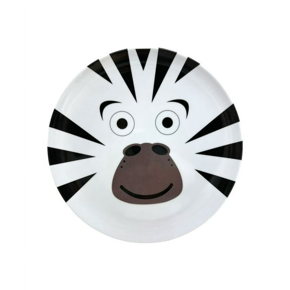 My Zoo animals Children Plate w Zebra Face