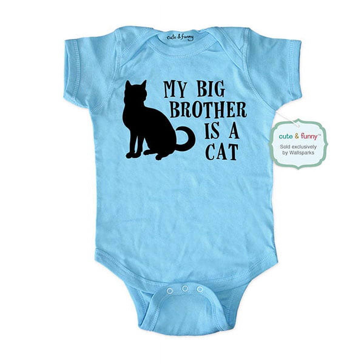My big brother is a cat - wallsparks cute & funny Brand - baby one piece bodysuit - Great baby shower gift!