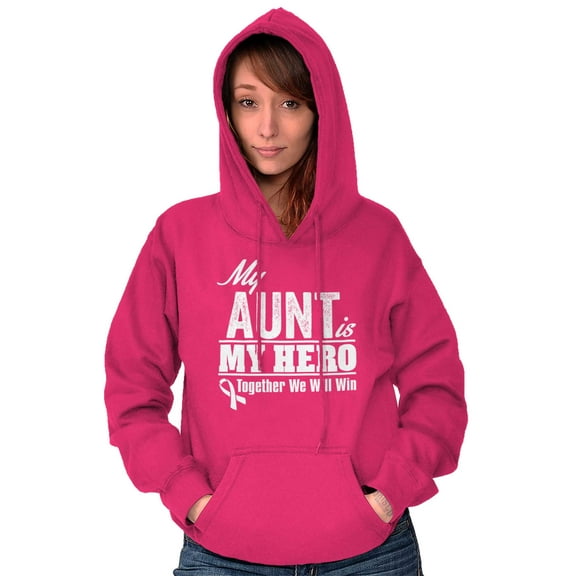 My boob is My Hero Together We Win Hoodie Sweatshirt Women Brisco Brands L