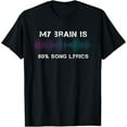 thumbnail image 1 of My brain is 80 percent song lyrics shirt Women Men T-Shirt, 1 of 5