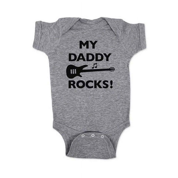 My daddy rocks guitar - wallsparks cute & funny Brand - baby one piece bodysuit - Great baby shower gift!