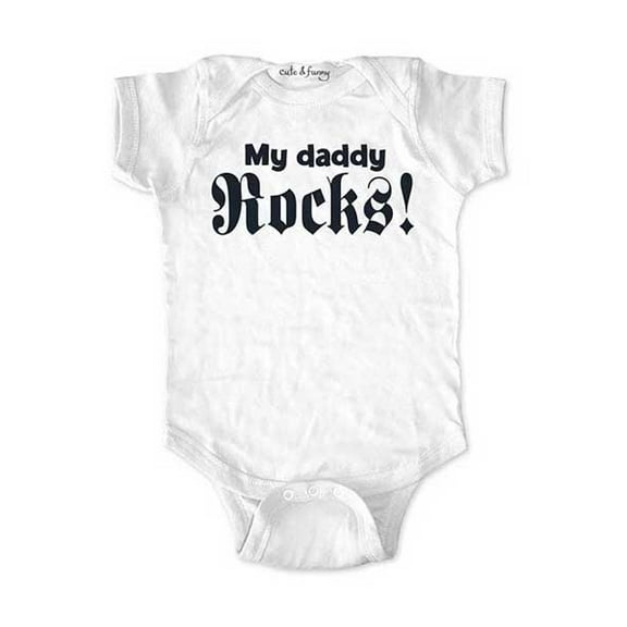 My daddy rocks! - wallsparks cute & funny Brand - baby one piece bodysuit - Great baby shower gift!