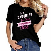 My daughter In Law Is My Favorite Child Funny Fami Women's Graphic T-Shirts with Trendy Designs - Perfect for Summer Fashion