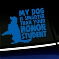 thumbnail image 1 of My dog is smarter than your honor student - Vinyl Car Decal - Choose Color - [AZURE BLUE], 1 of 1