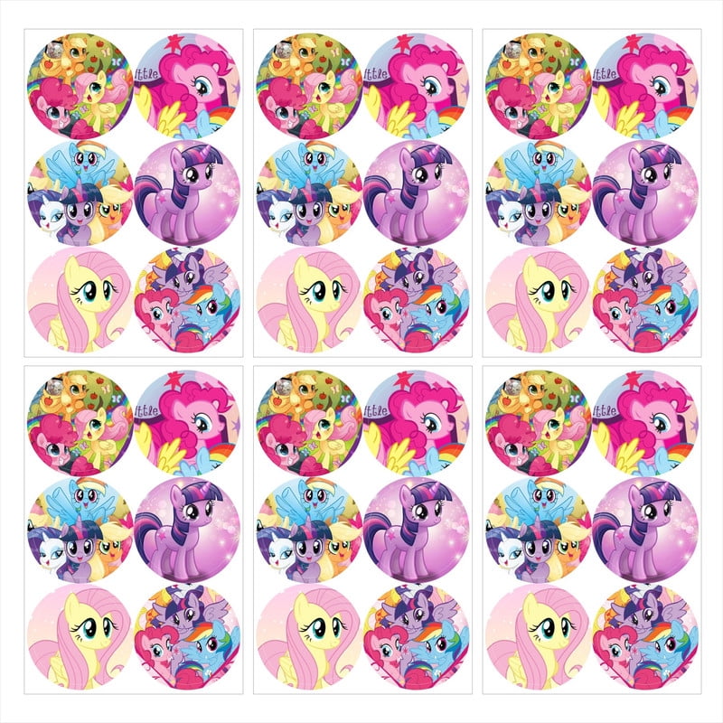 My little pony Stickers Party Favors Labels Birthday Thank You Themed ...