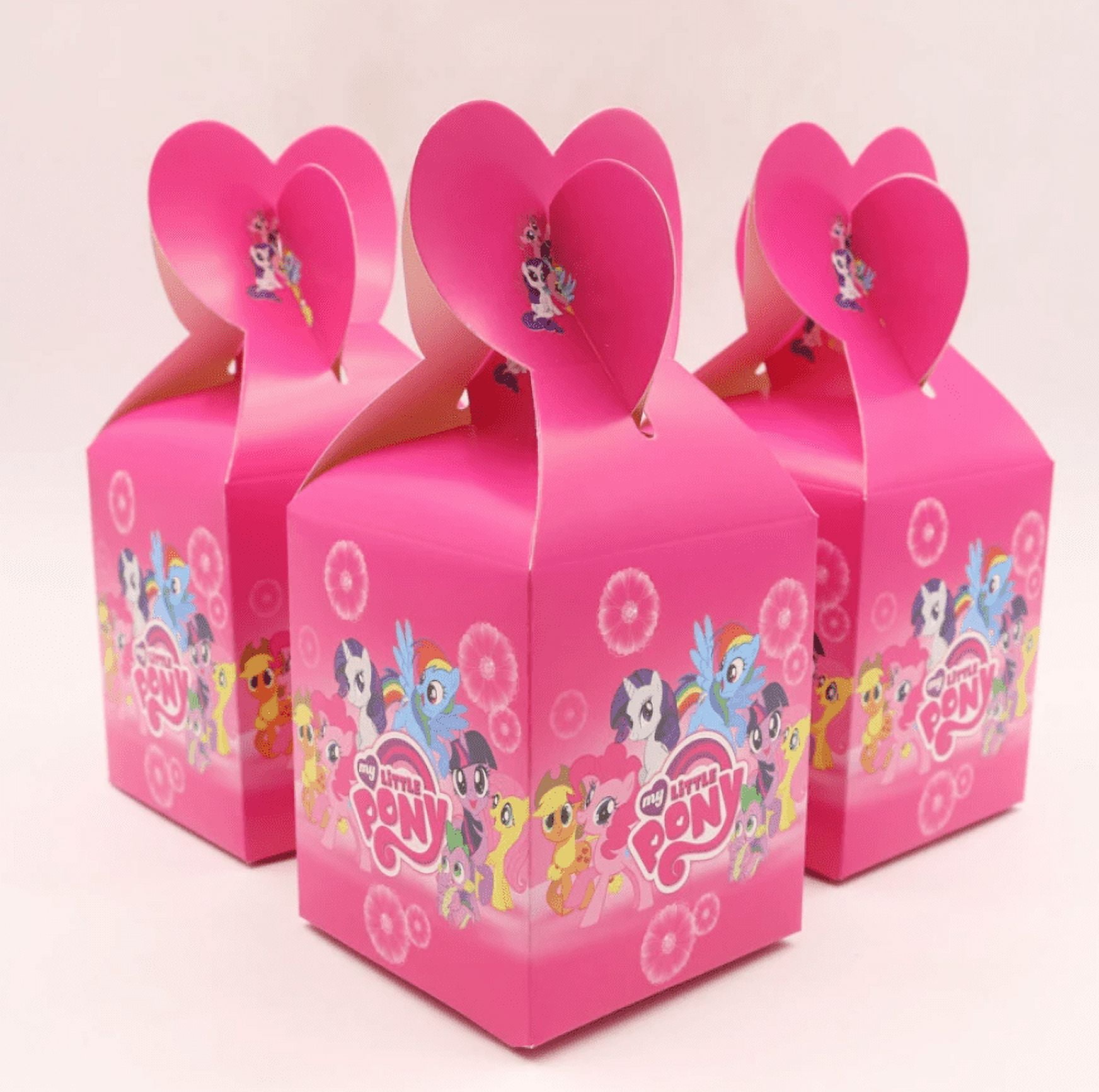 My little pony party decorations,candy box,set 10pcs candy box, pony theme, unicorn party decorations, sweet party,pink girl decoration,garland,party favors