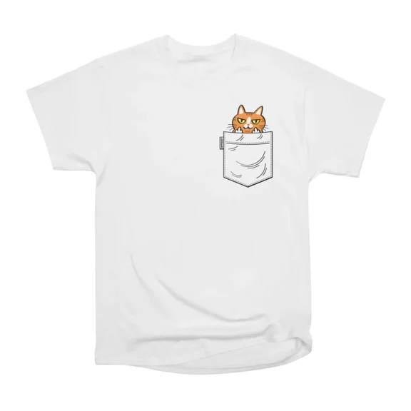 My pocket cheeky ginger cat T-Shirt Tee Gift For Him Merch For Her Apparel For Friend