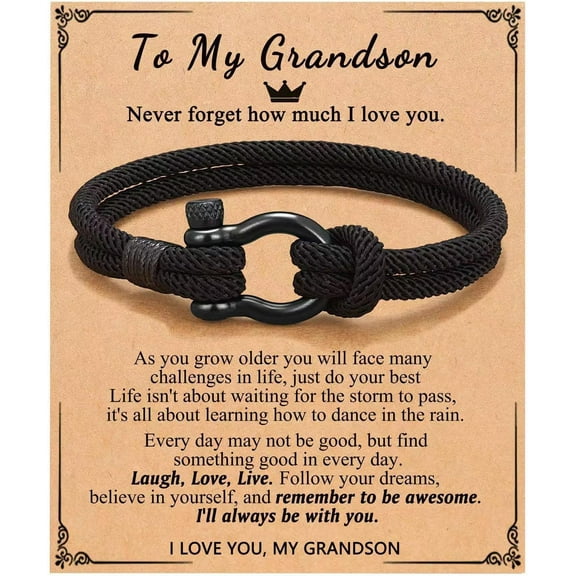 My son grandson nephew bracelet gift men's inspirational bracelet birthday confirmation graduation back to school Christmas gift.